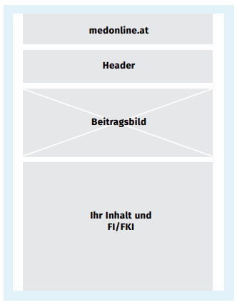 Schema, wie die Einbettung eines Advertorials im Newsletter aussieht.